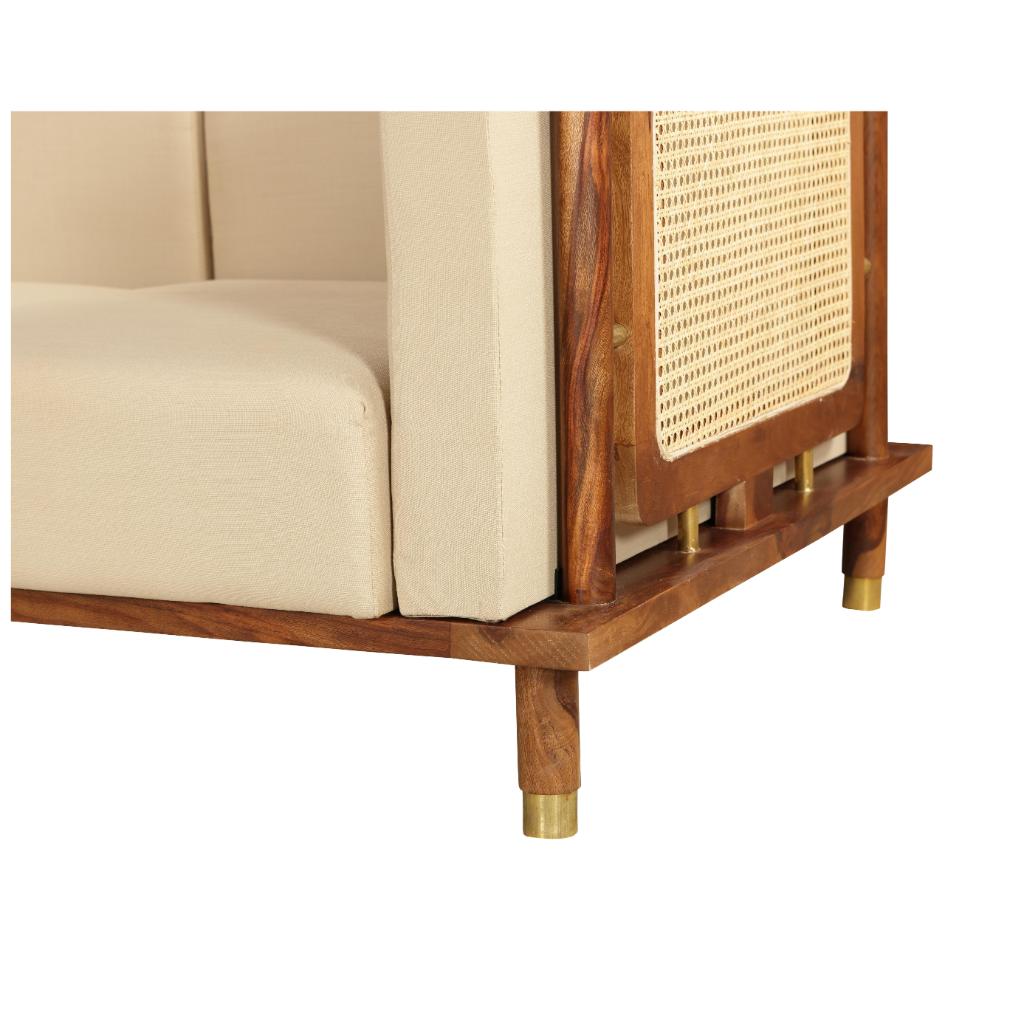 Solid Wood Extended L-Shape Sofa