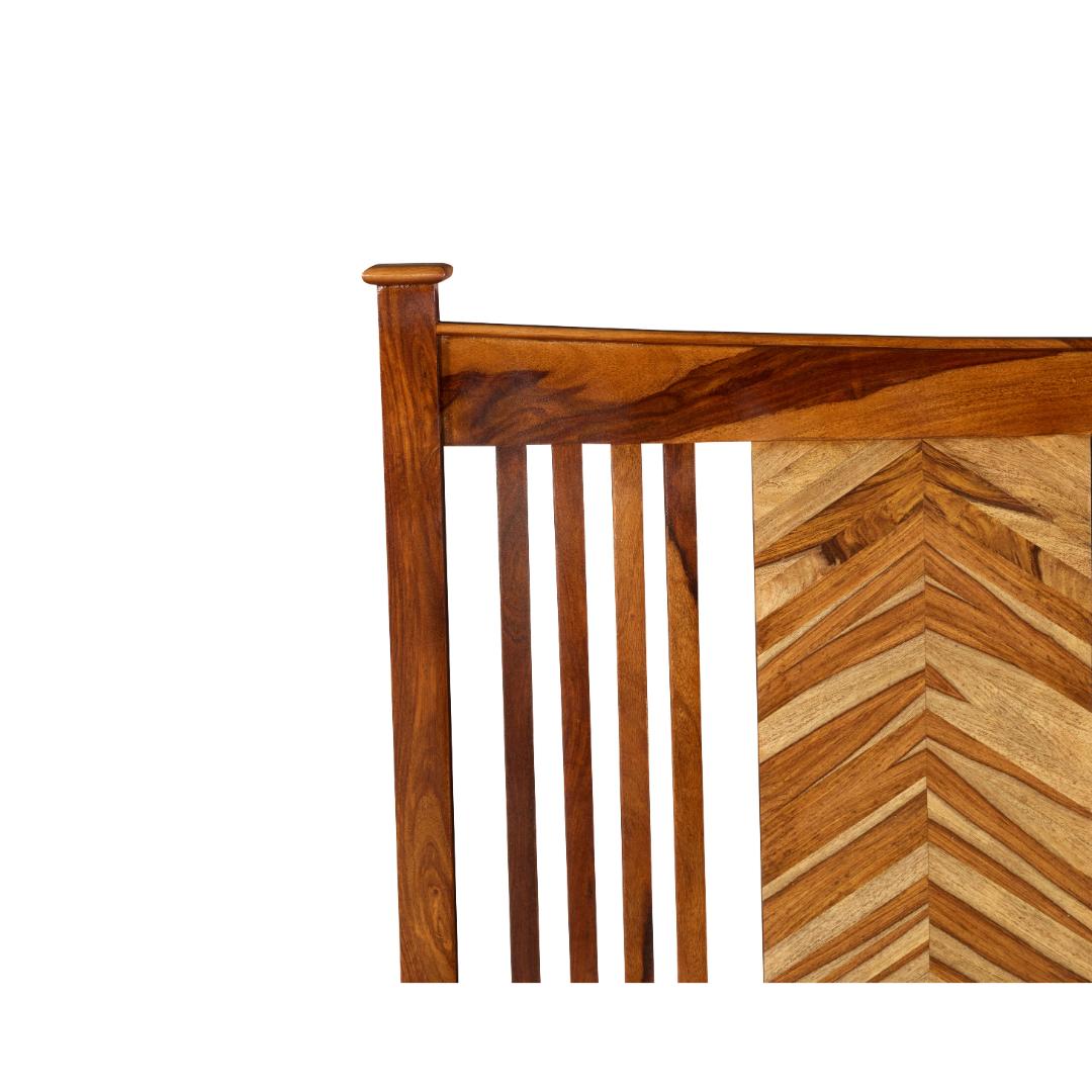 Solid Wood Chevron Slatted Bed Frame