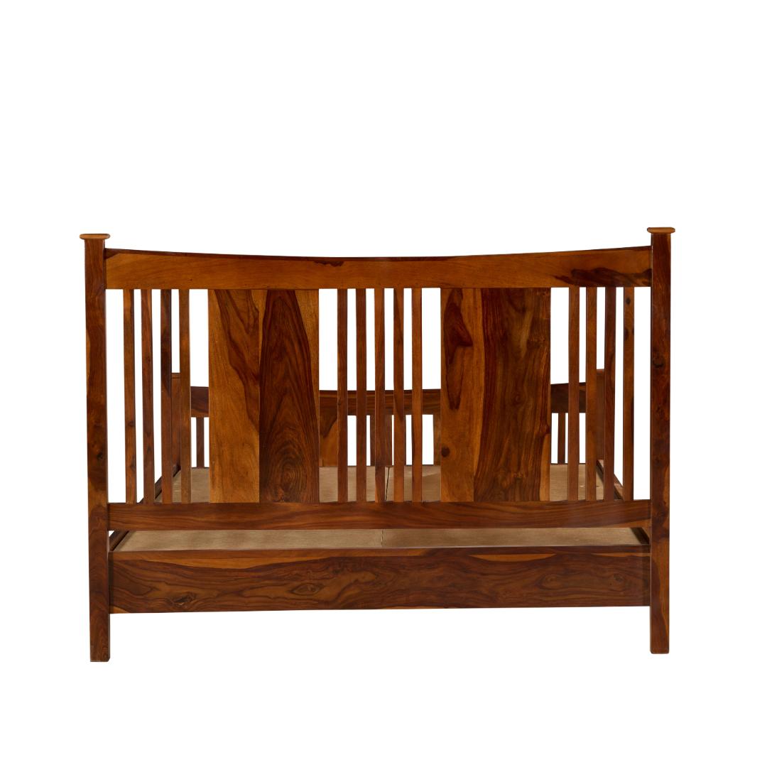 Solid Wood Chevron Slatted Bed Frame
