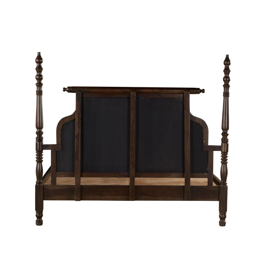 Classic Turned-Post Upholstered Bed Frame