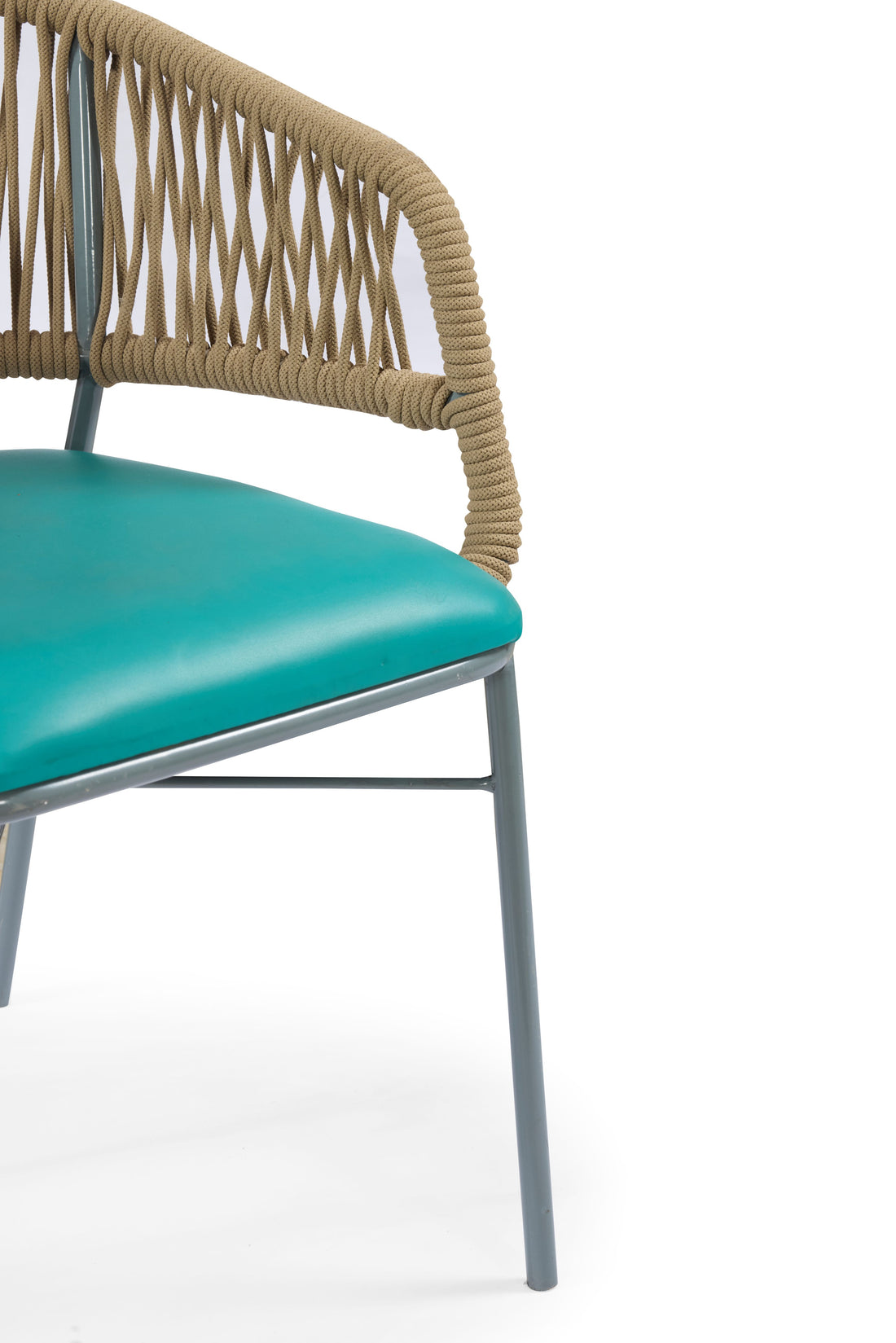 Aqua Rope Weave Lounge Arm Chair