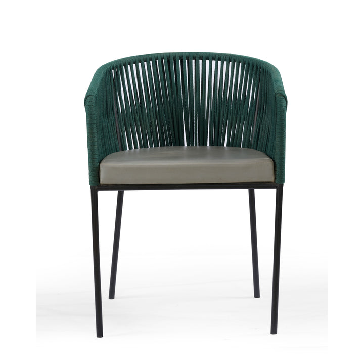 Emerald Rope Weave Arm Chair