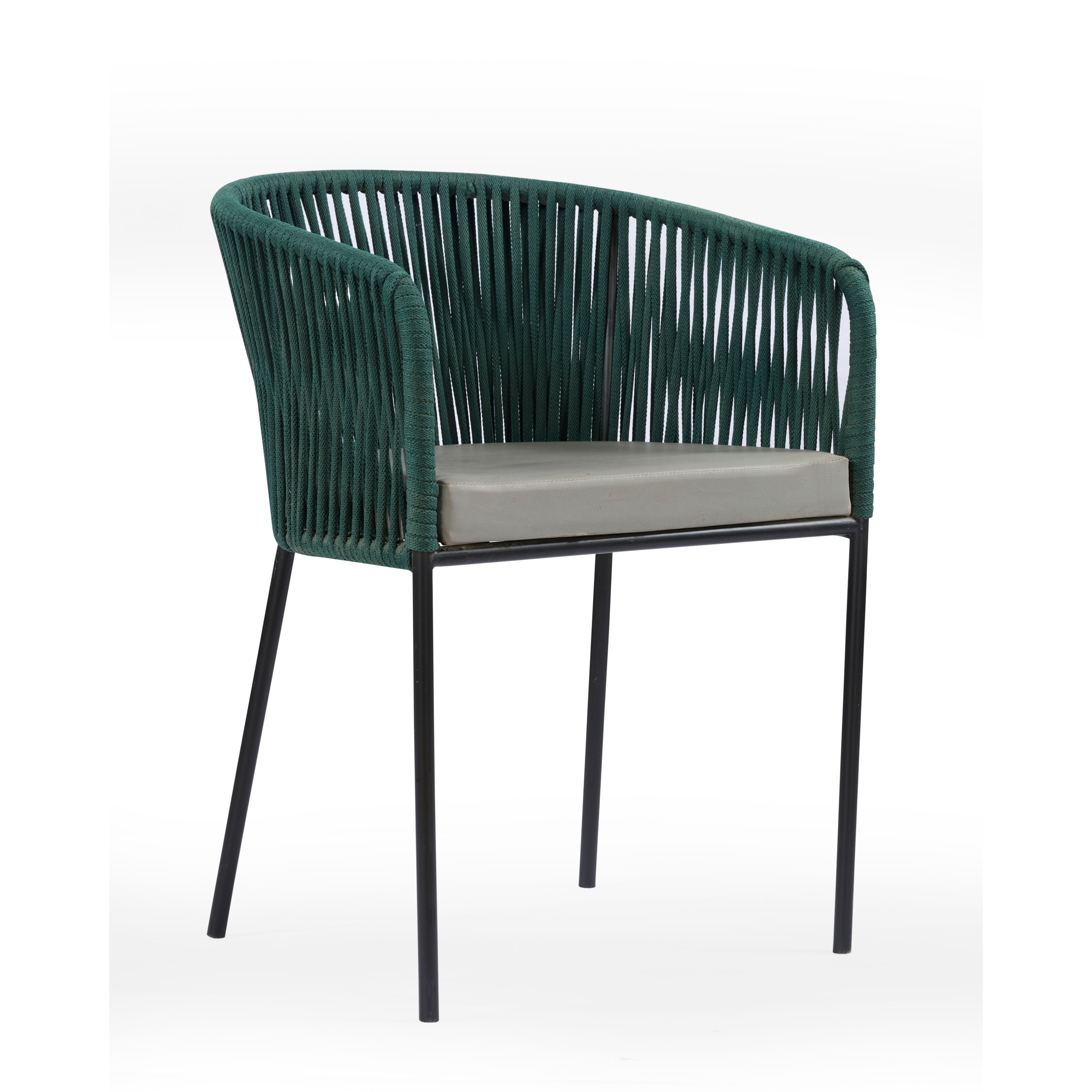 Emerald Rope Weave Arm Chair
