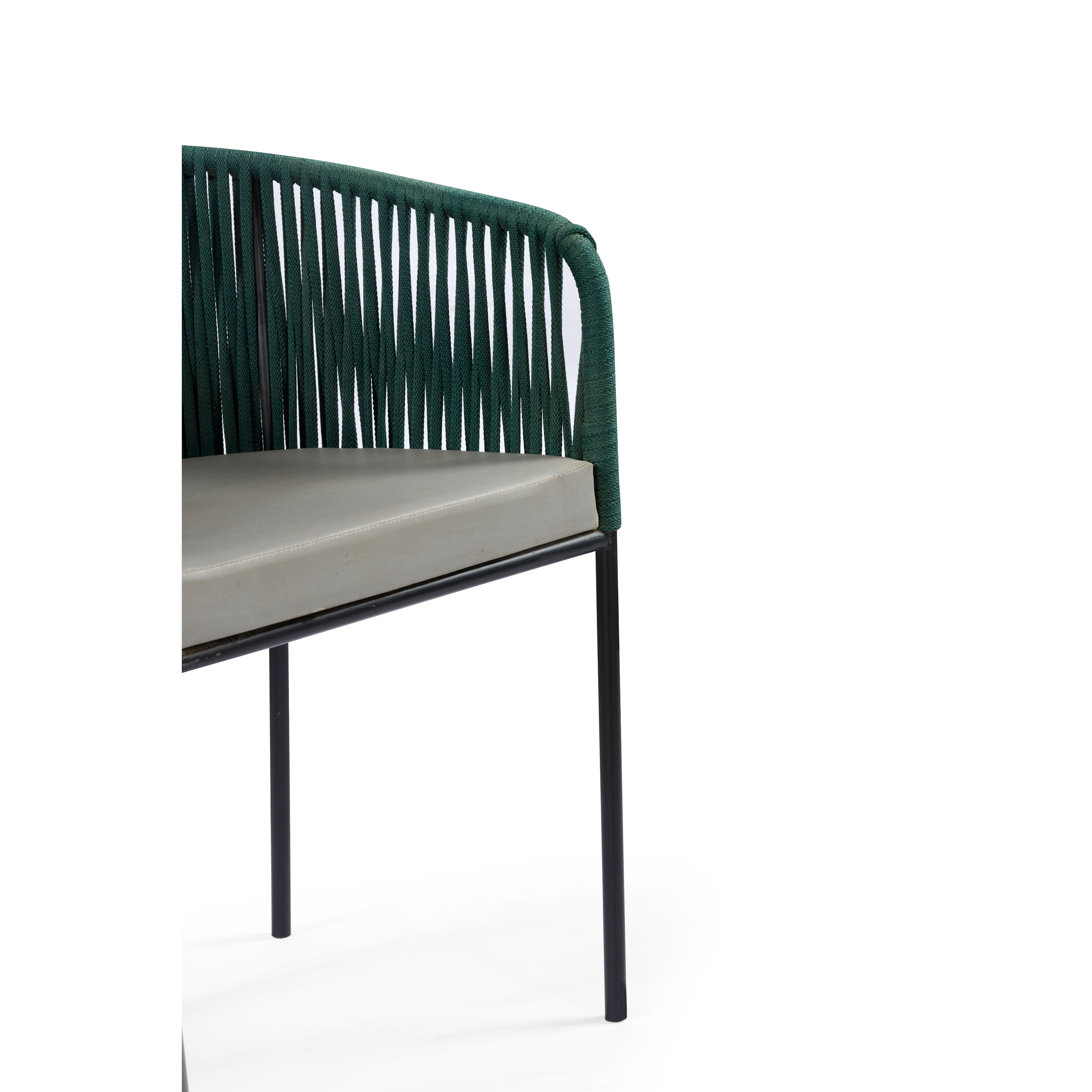 Emerald Rope Weave Arm Chair
