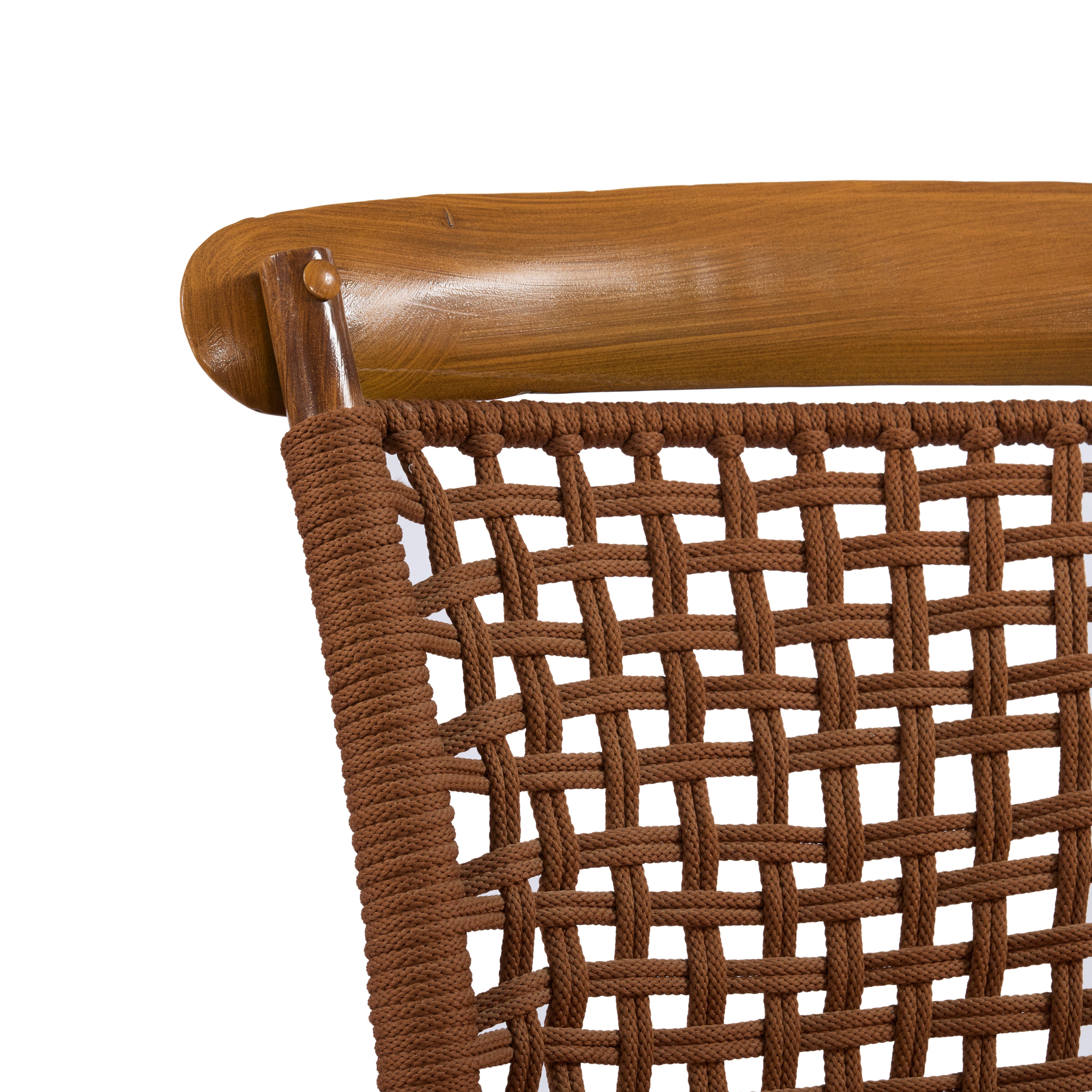 Walnut Grid Bar Chair