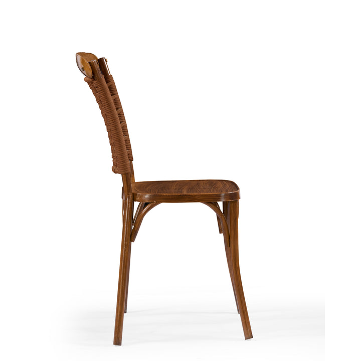 Walnut Grid Bar Chair