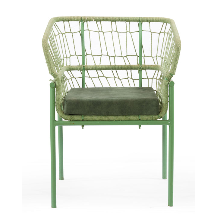 Sage Weave Dining Arm Chair