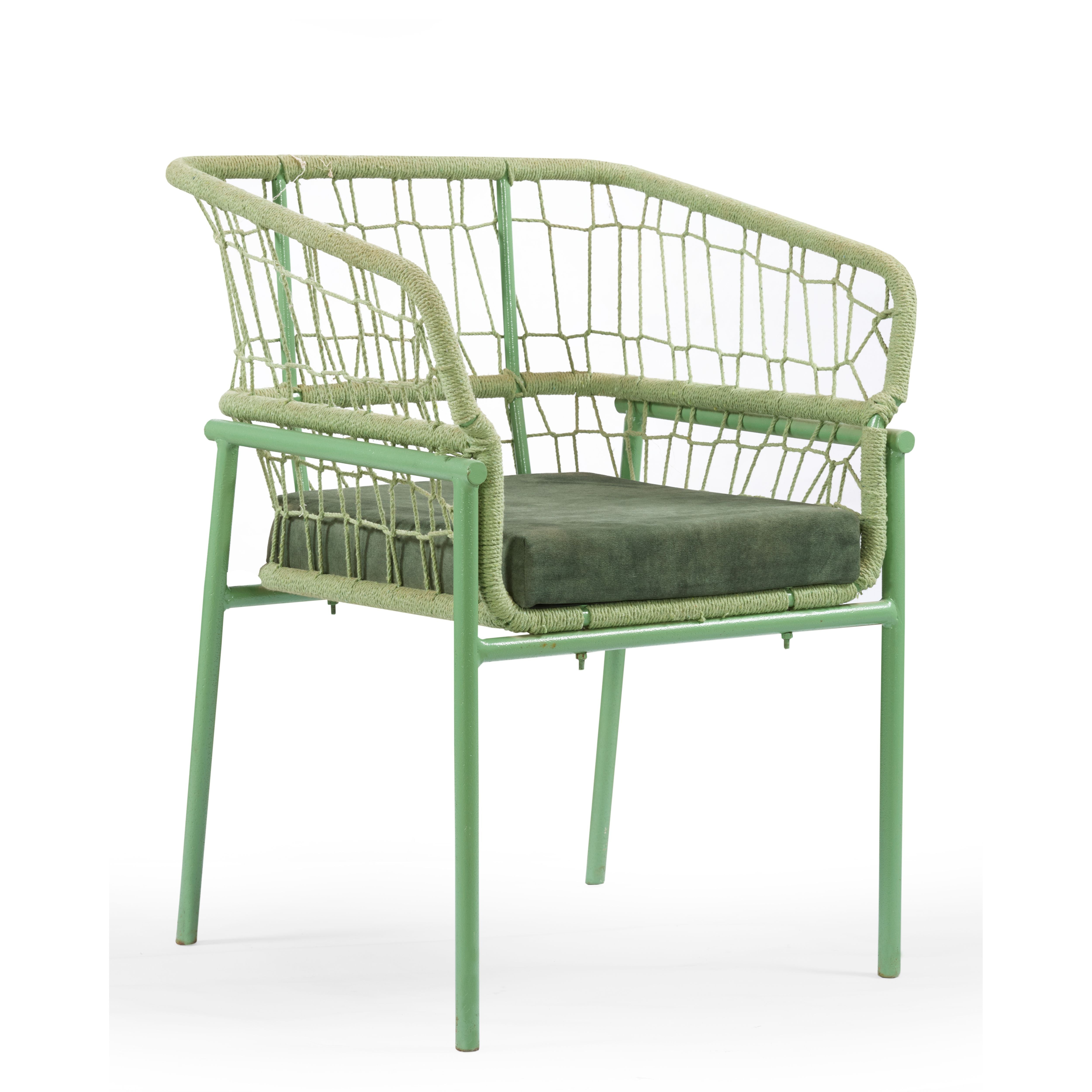 Sage Weave Dining Arm Chair