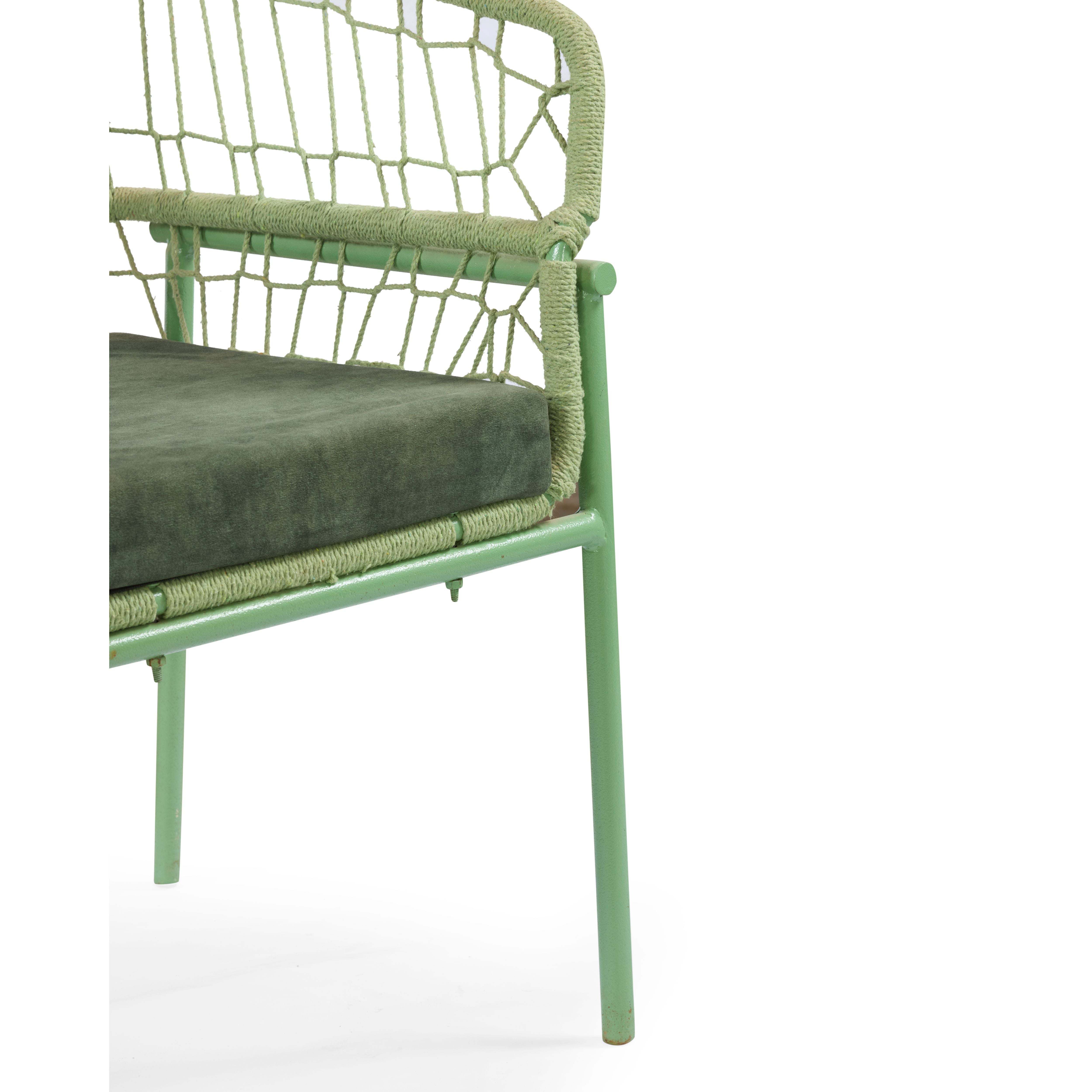 Sage Weave Dining Arm Chair