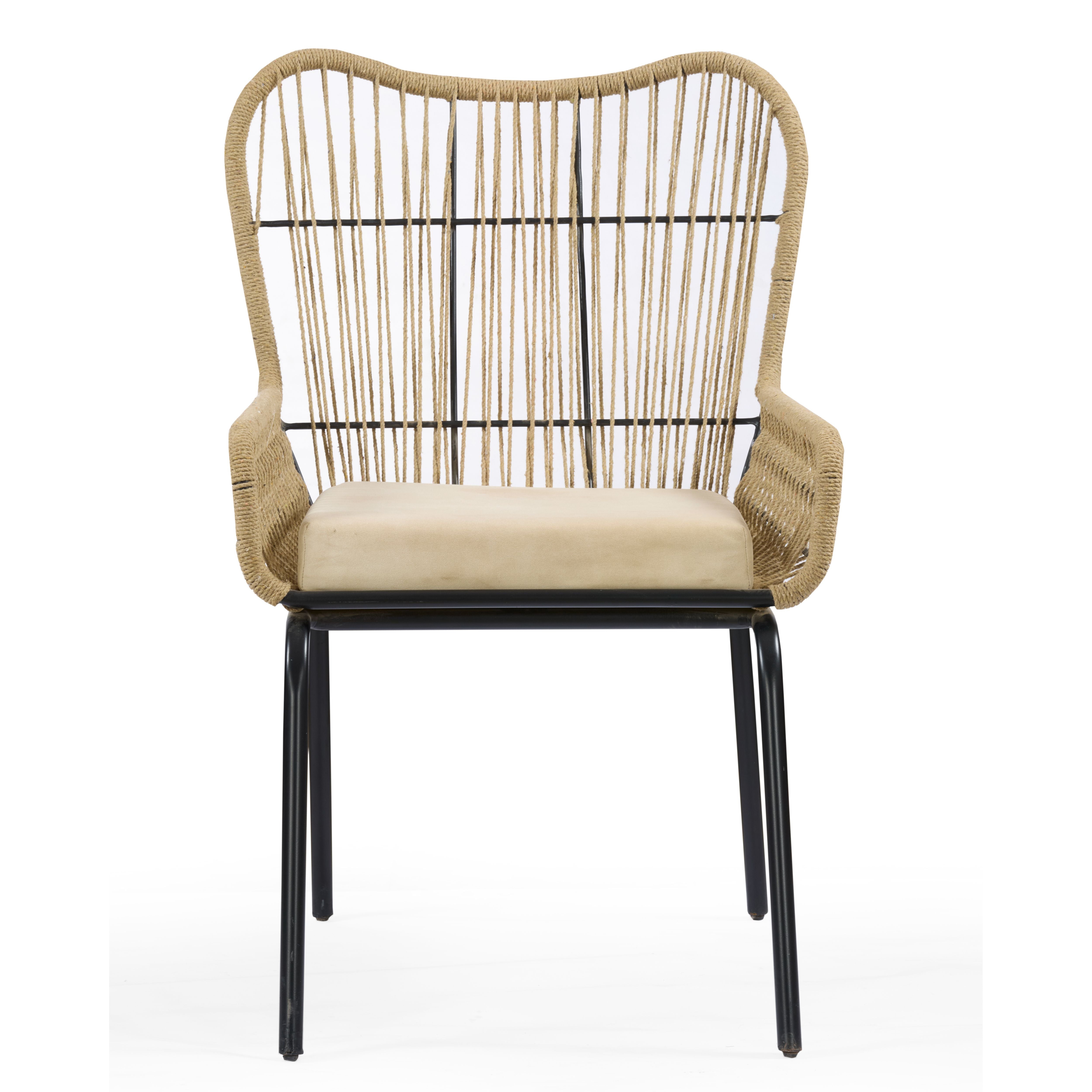 Aurelia Wingback Rope Dining Chair