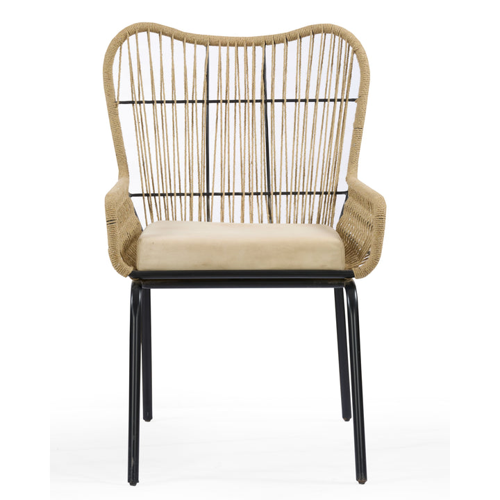 Aurelia Wingback Rope Dining Chair