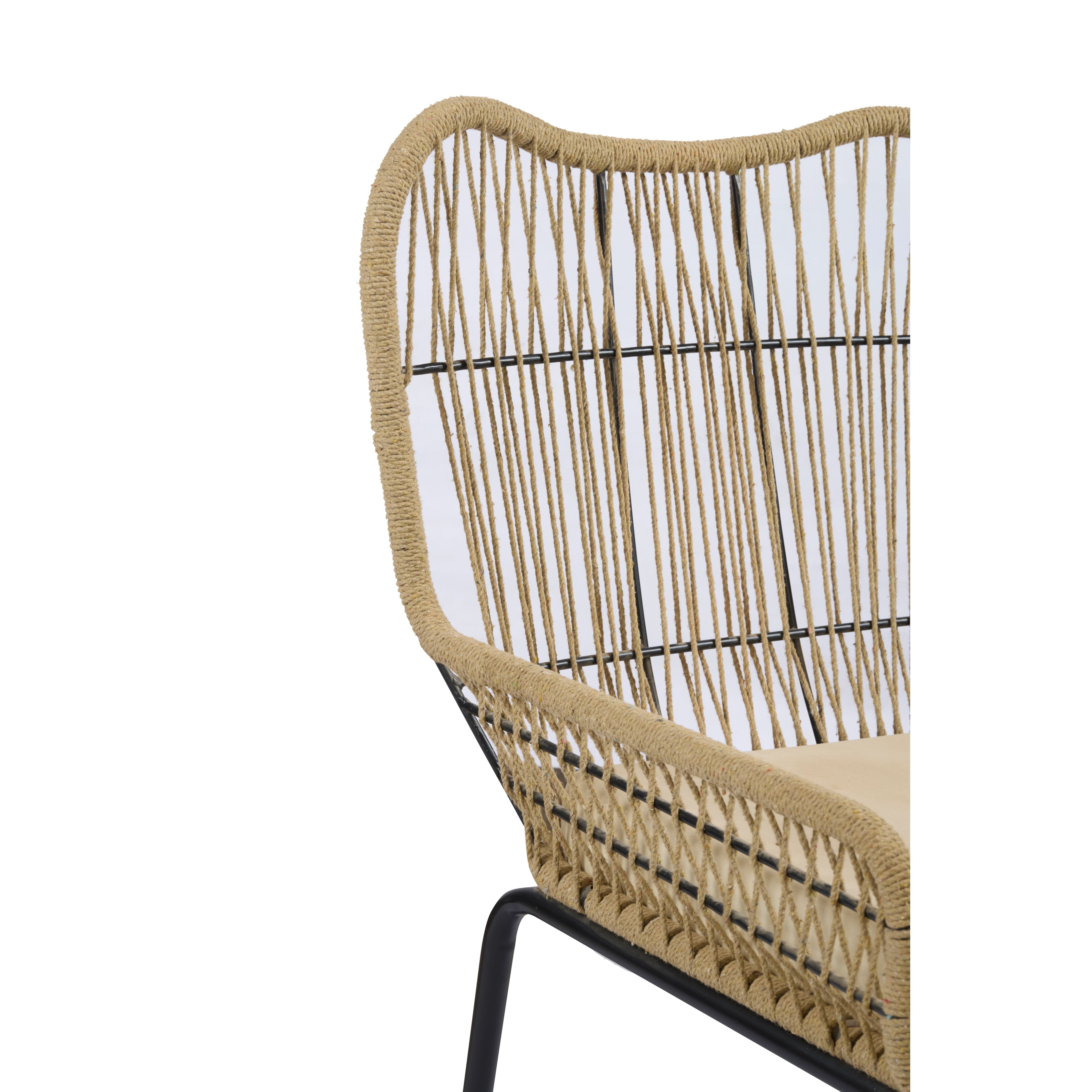 Aurelia Wingback Rope Dining Chair