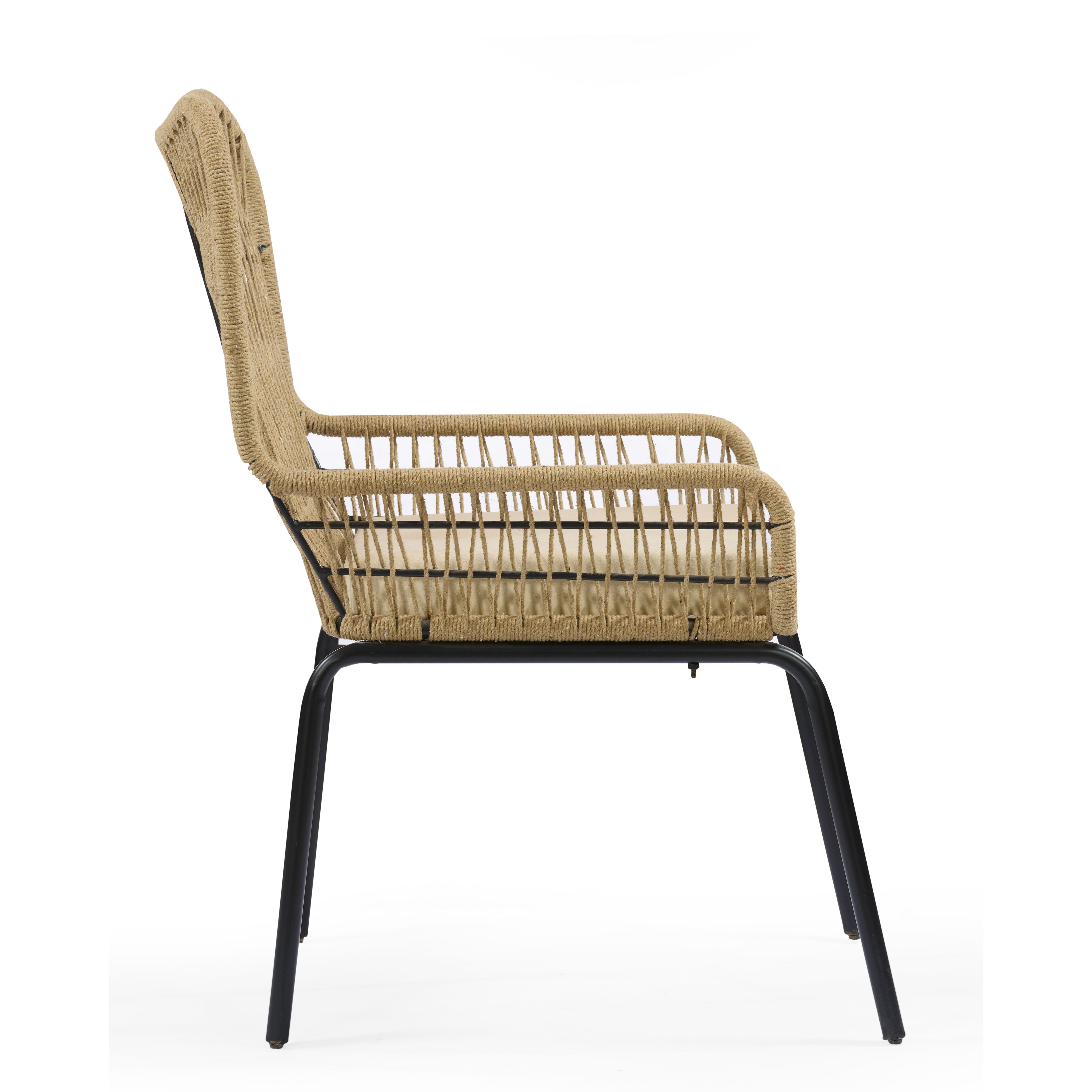 Aurelia Wingback Rope Dining Chair