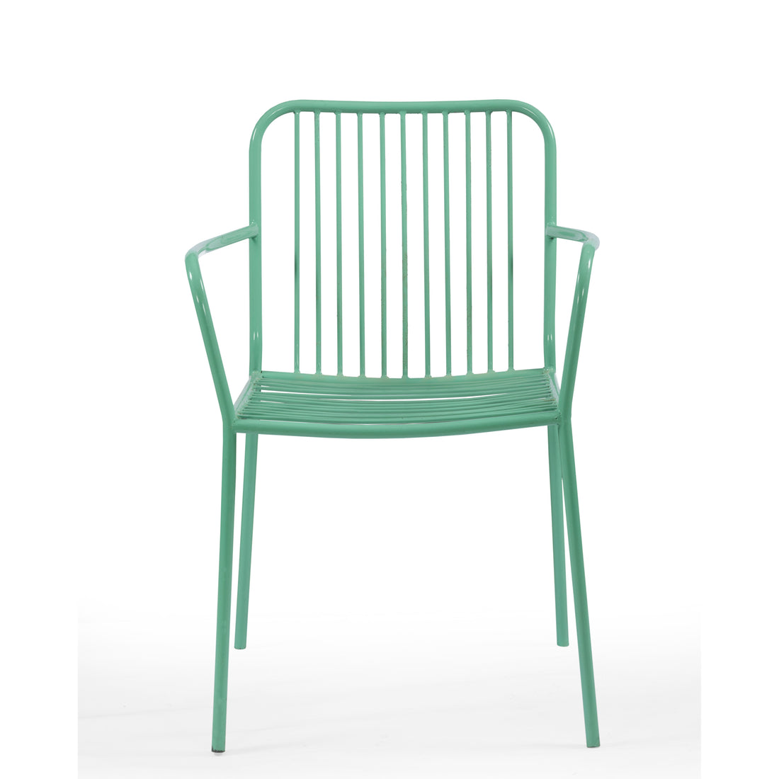 Mint Breeze Metal Armchair