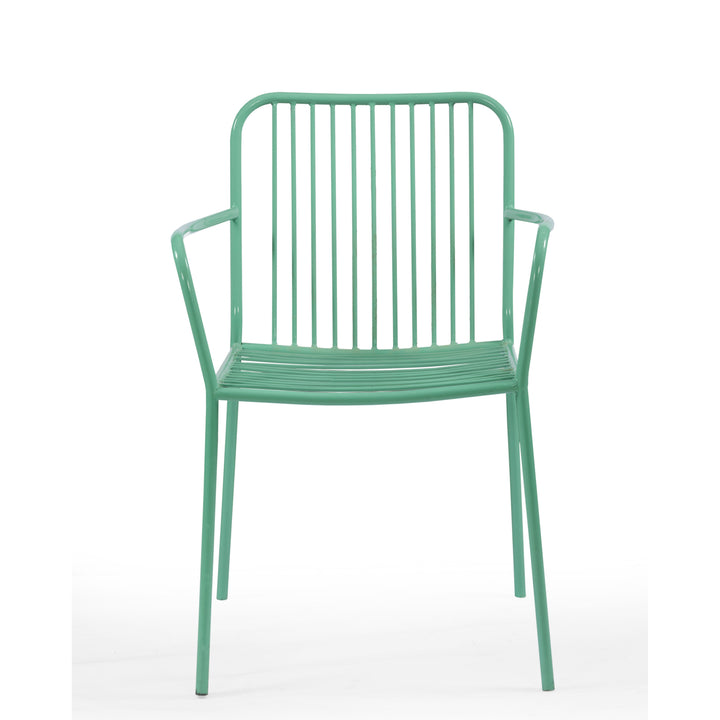 Mint Breeze Metal Armchair