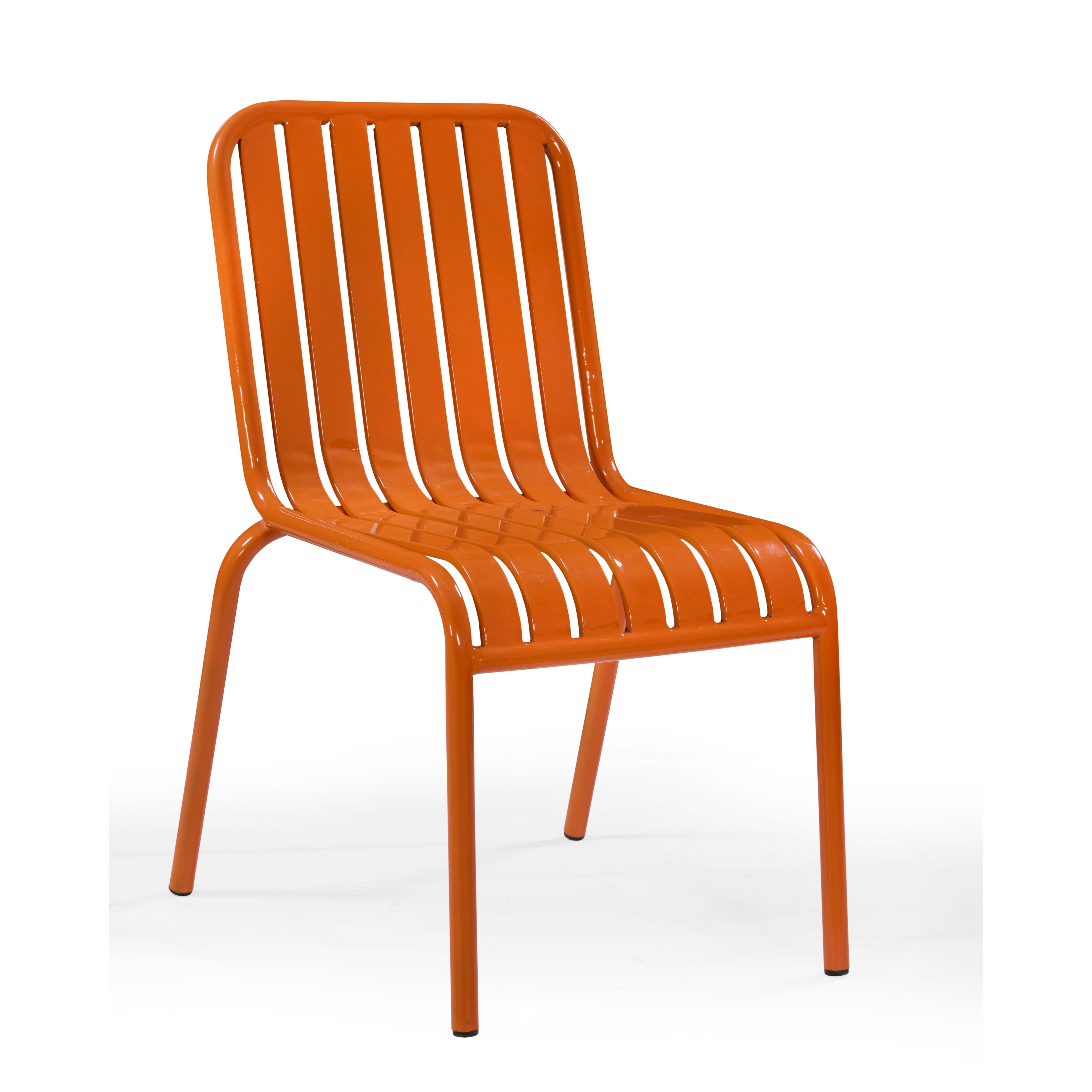 Solara Orange Metal Bar Chair