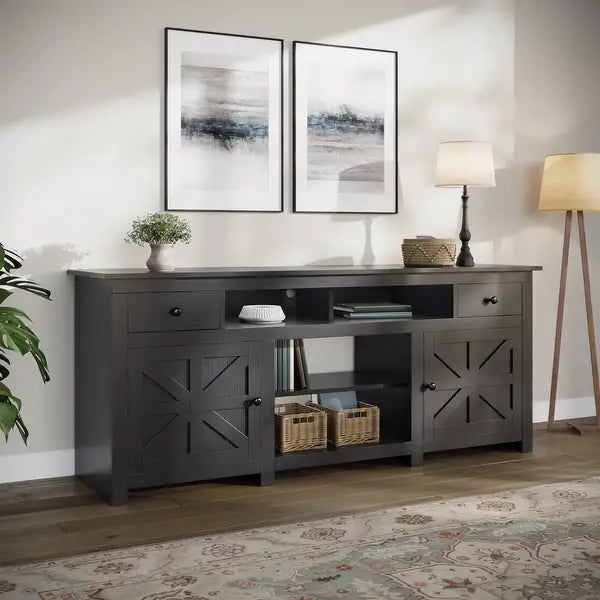 BarnCraft Black TV Cabinet