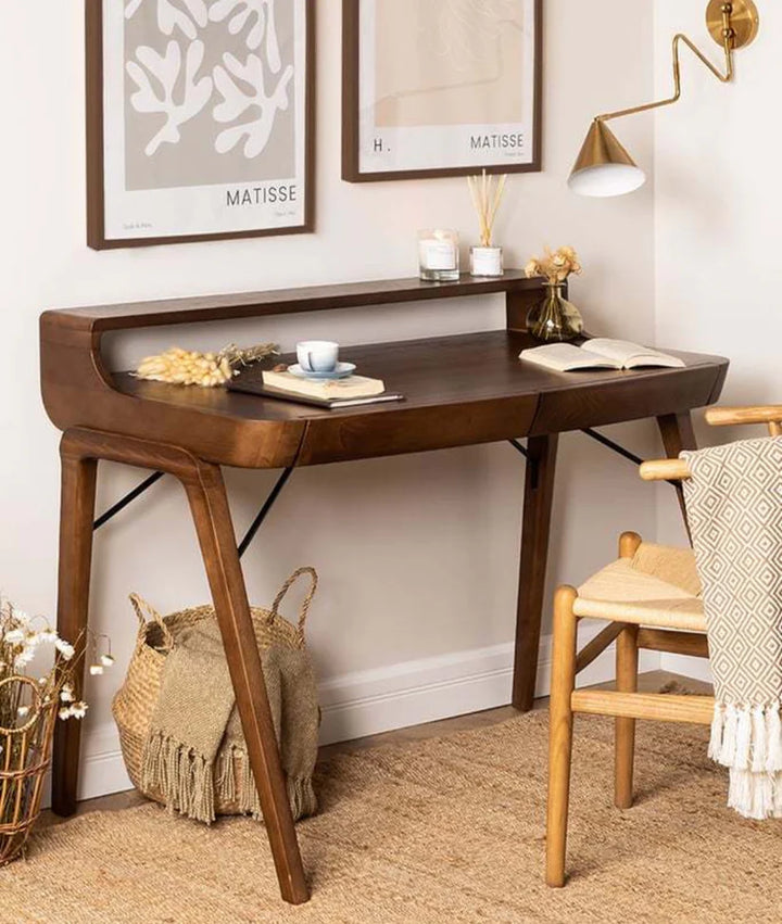 Zeus Walnut Finish Study Table