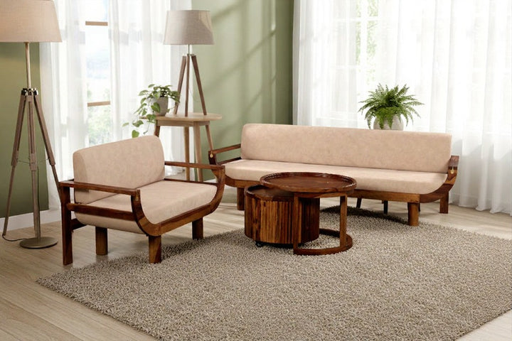 Ivory Crest Living Set: A Cohesive Statement of Comfort & Craft