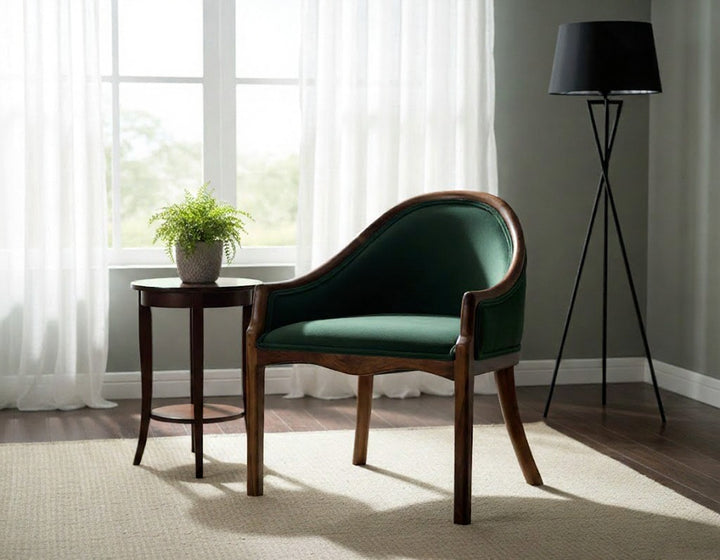 Emerald Curve Lounge Chair: A Luxurious Blend of Elegance & Comfort