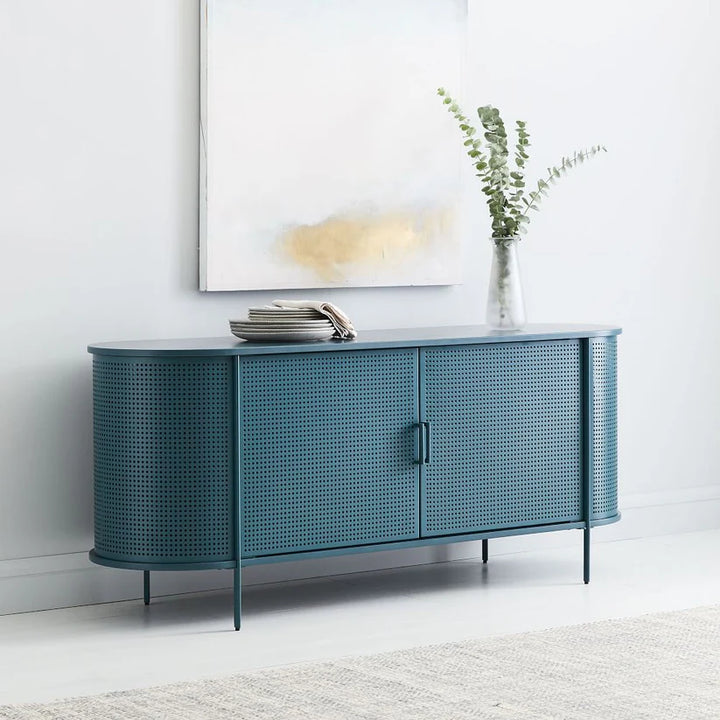 Perforated Media Console Sideboard