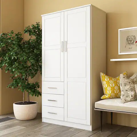 Arctic White Compact Wardrobe