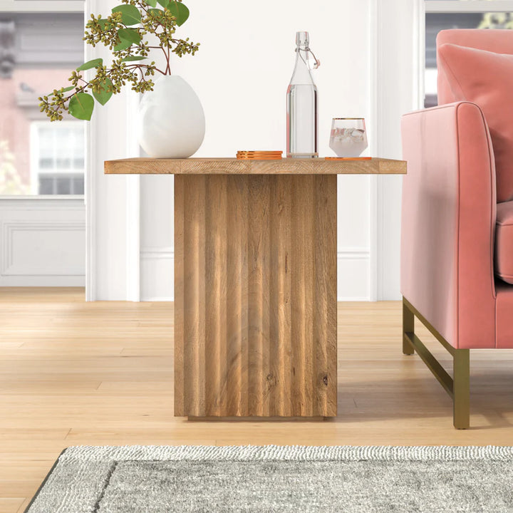 Fluted Pillar End Table