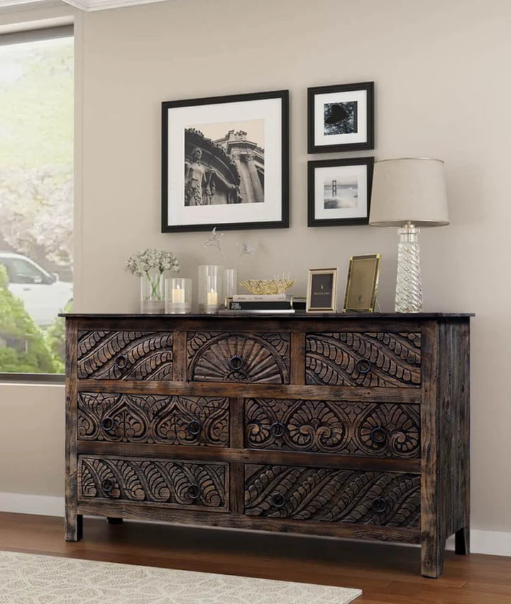 Tapestry Carved Dresser