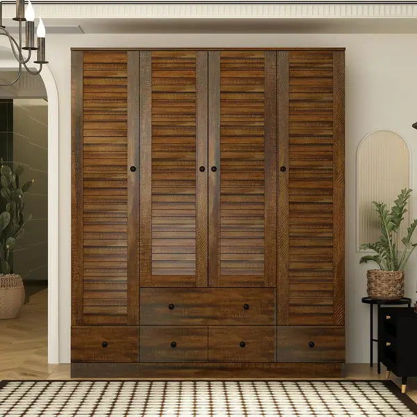 Lodge Slatted Wardrobe