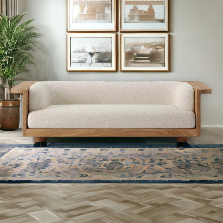 NordicEdge Wooden Sofa