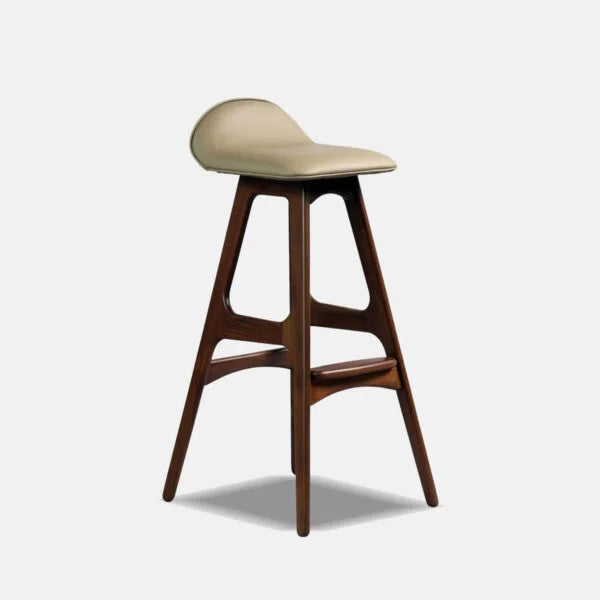 Modern Slat-Back Counter Stool