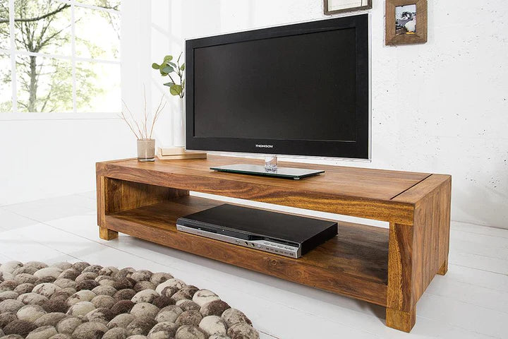 RusticEdge Solid Wood TV Cabinet