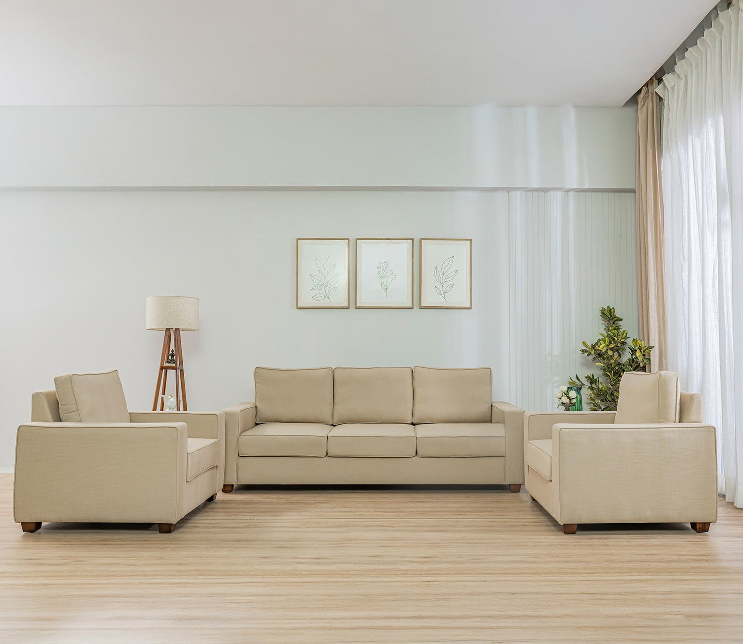 Albus 3+1+1 Seater Fabric Sofa Set