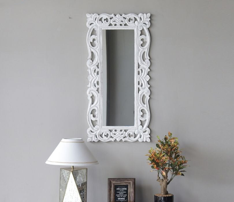 Folia Tall Carved Wall Mirror