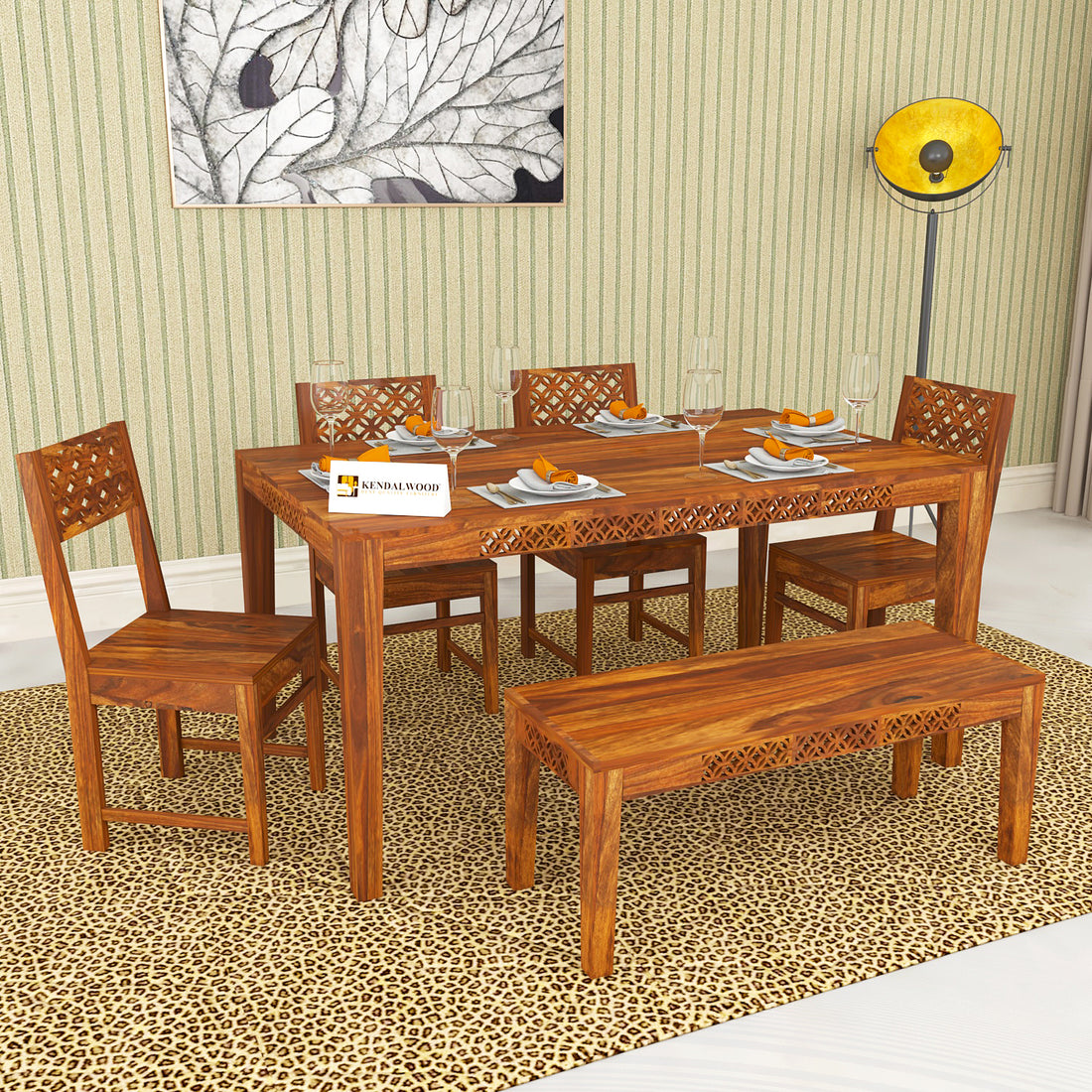 Royal Carve Wooden Dining Set