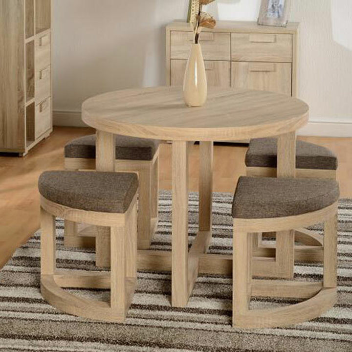 Modern Arc Stool Dining Set