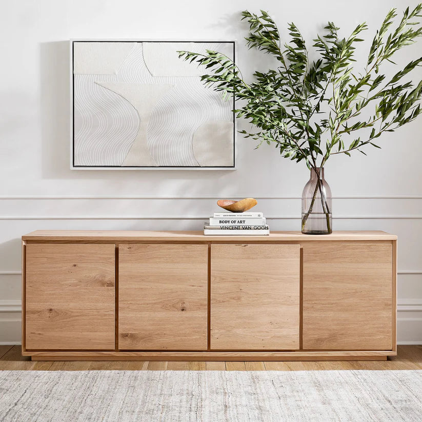 Solid Oak Trough Console