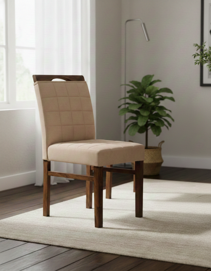 Ivory Crest Dining Chair: A Refined Union of Comfort & Craft