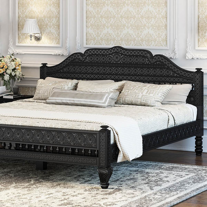 Moroccan Ebony Platform Bed