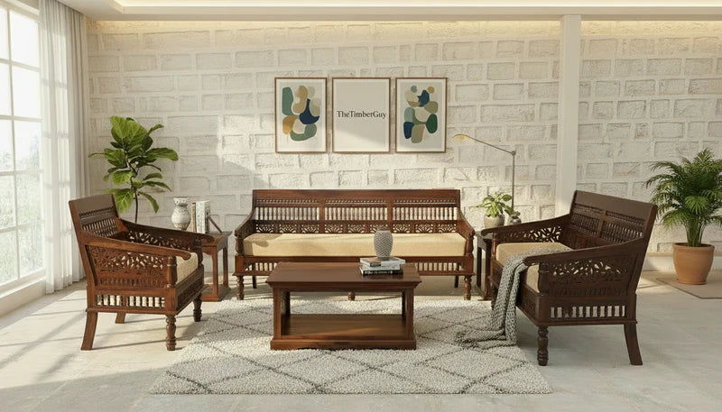 HeritageCarve Sofa Set